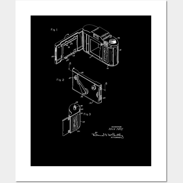 roll film camera Vintage Patent Hand Drawing Wall Art by TheYoungDesigns